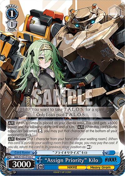 (NIK/S135-E103) "Assign Priority" Kilo