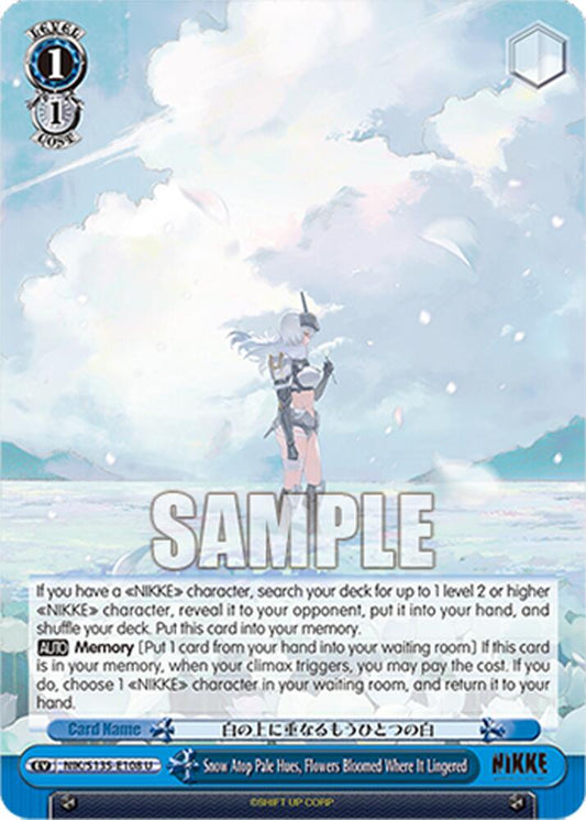 (NIK/S135-E108) Snow Atop Pale Hues, Flowers Bloomed Where It Lingered