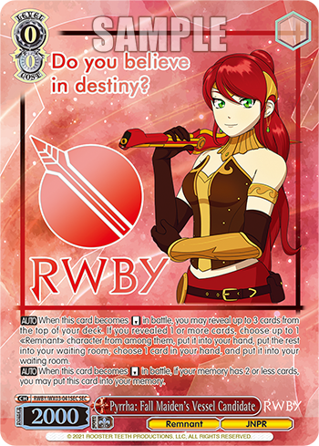 (RWBY/WX03-041SEC) Pyrrha: Fall Maiden's Vessel Candidate