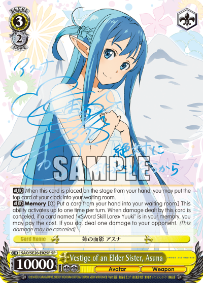 (SAO/SE26-E02SP) Vestige of an Elder Sister, Asuna